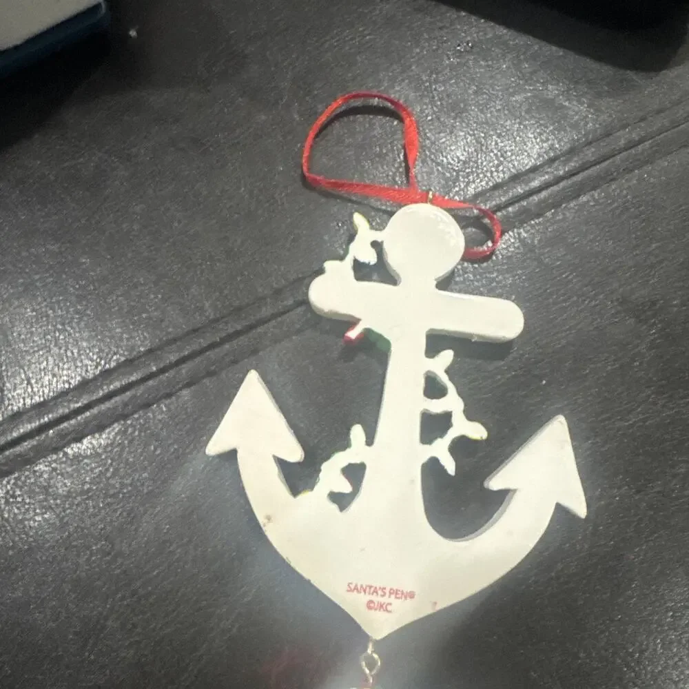 Santa’s Pen Curacao Anchor Christmas Ornament Caribbean Travel Souvenir